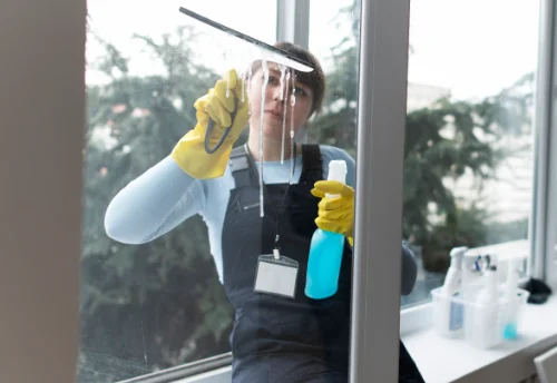 Nettoyage de vitres intérieures et extérieures à la Coulonche